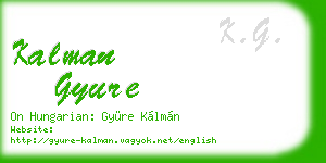 kalman gyure business card