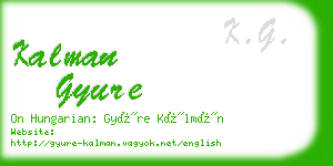 kalman gyure business card